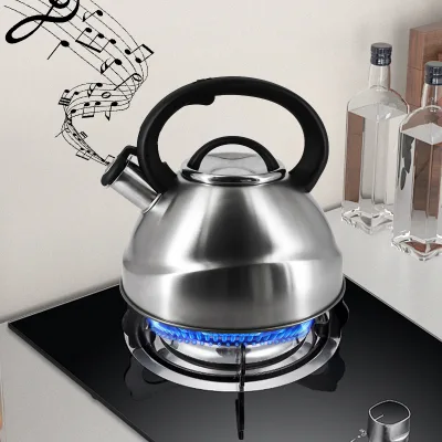 3L Modern Stainless Steel Household Whistling Tea Kettle Custom Water Kettle Metal Whistle Kettle for Gas Stove