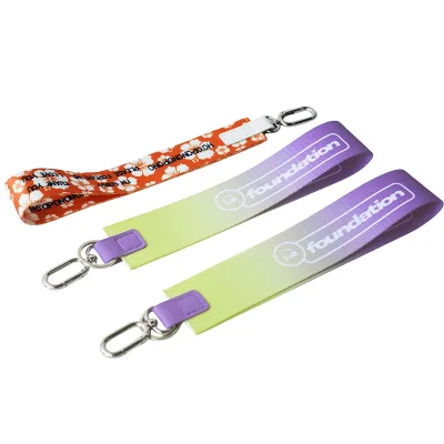 Personalized Large Keychain Lanyard With Hot Sale Brand Customized Key Tag Nylon Colorful Design Fabric Keychain Lanyard