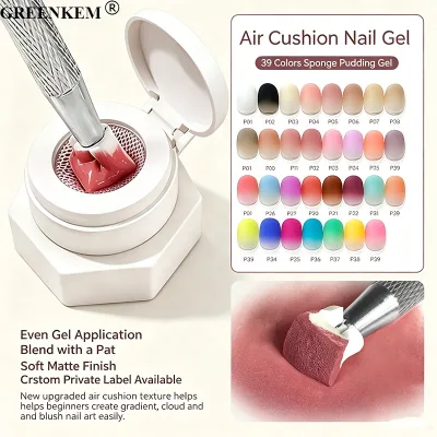 39 Colors No Wipe Scratch Resistant Gradient Blooming Gel for Nail Salon Air Cushion Nail Patting Gel