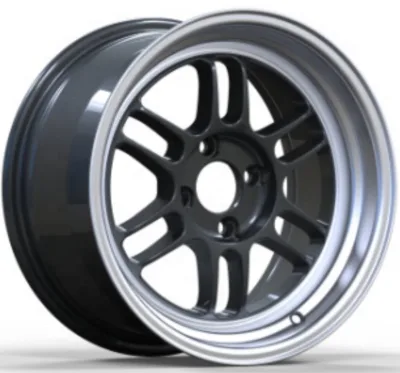 4x100 Pcd 15x8.0 Black Machine Face Auto Rims Wheels