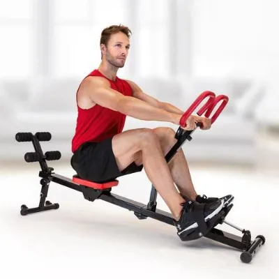 12-speed Hydraulic Rowing Machine Home/Indoor Outdoor Fitness Equipment Weight-Loss Model HY-P8015 PVC Material Max User Weight