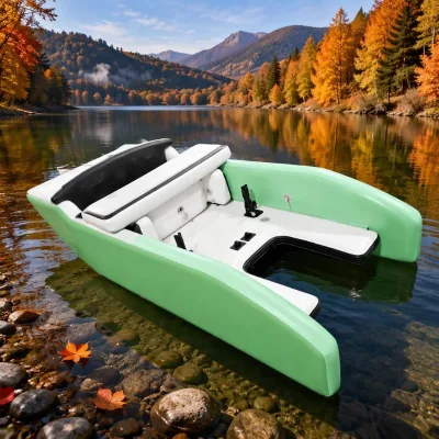 Outdoor Portable Catamaran Boat High PVC Materials Inflatable Watercraft Fish Boat Lake