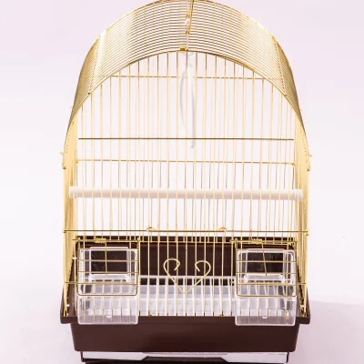 High Quality Durable Eco-Friendly Metal and Plastic Bird Cage with Plastic Tray for Parakeet Breeding Customized Size