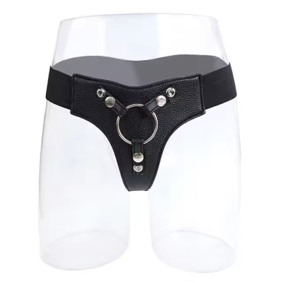 BDSM Leather Bondage Restraints Dildo Holder Strap on Panties Wearable Pants for Lesbian Sex Adult Toys