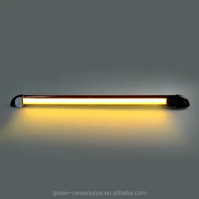 Factory Direct Sales with PC + Aluminum Outdoor Rectangular RV Light with Press Switch Dimmable 250mm for RV/Trailers