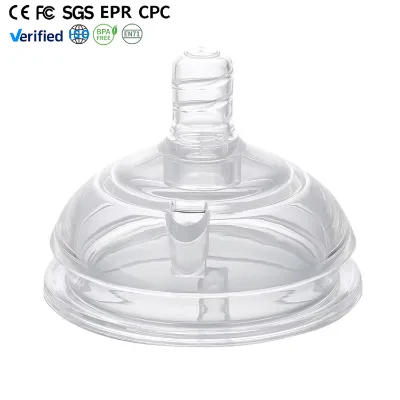 Transparent Silicone Baby Bottle Nipple Wide Neck Anti Colic for 0 18 Months BPA Free