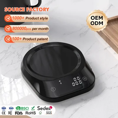 Wholesale Electronic Coffee Scale Modern Stainless Steel Top 0.1 Gram 3kg Compact Coffee Scales With Recharging Battery