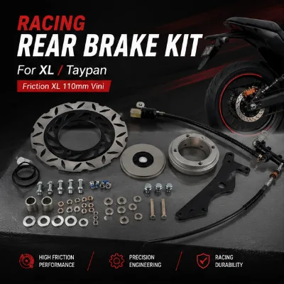 Racing Rear Brake Kit 110mm for XL Taypan Motorcycle Complete Rear Disc Brake System with Caliper and Hose