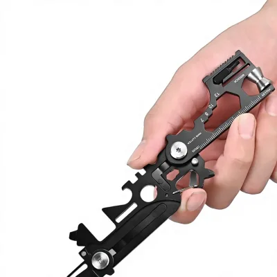 Cross-border New 30-in-1 Multi-tool Card with Outdoor Camping Survival Hook-based Carabiner Foldable and Portable Tactical Gear