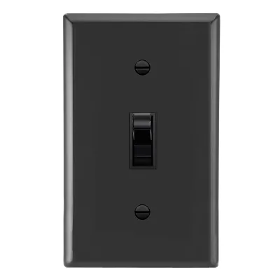 Durable Modern T15.3 Black Two-Pole Dimmer Light Switch Old Style with Numerous Varieties On-Off Function