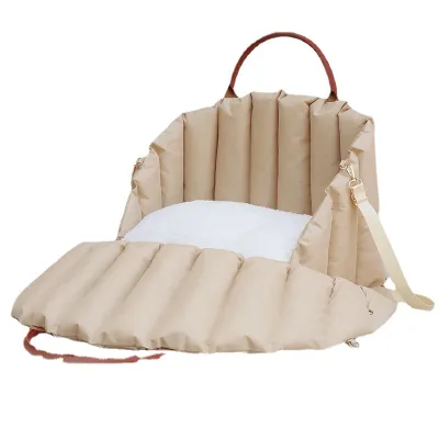 Factory Direct Winter Warm Pet Nest Travel Cat Dog Nest Cage Pad Button Fashion Solid Cloth Backpack Dual-Use for Handbag Car