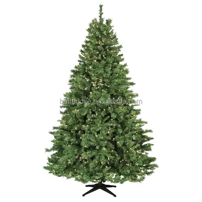 High-End Pure PE Artificial Christmas Tree 1.8m 2.4m LED Dual-Color Lights Built-in Remote Control High Branch Count Luxury