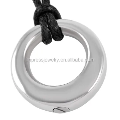 Hot Sale Silver/Gold/Rose Gold/Gun /Black Stainless Steel Circle of Life Memorial Urn Ashes Keepsake Cremation Jewelry Wholesale