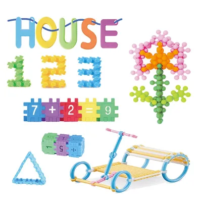 Dollartoys Educational DIY Number Alphabet Building Block Toys Small Plastic Blocks