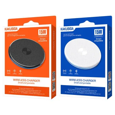 KAKUSIGA High Quality Universal Super Fast Charger Portable Round 10W 15W Mobile Phone Wireless