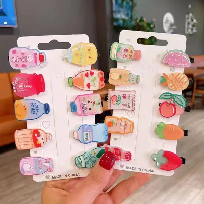 New Model Fruit-flavored Soda Hairpin, a Cute and Sweet Teenage Girl-style Hair Accessory