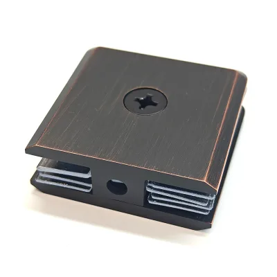 High Quality Modern Stainless Steel 90 Clip Shower Door Accessories Solid Brass Hotel Use 50x50mm Wall Mount Glass Retaining