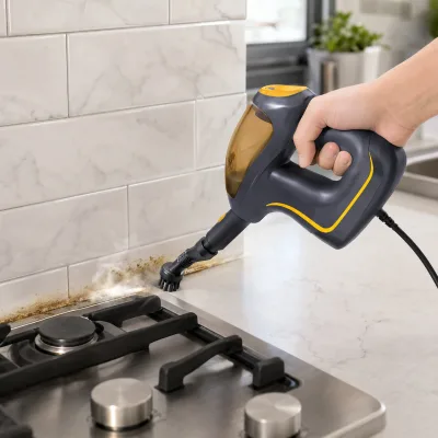 Multifunctional 2-in-1 Electric Steam Mop Handheld Steam Cleaner 320ml Tank 30s Heat-Up for Household Car Hotel Floor