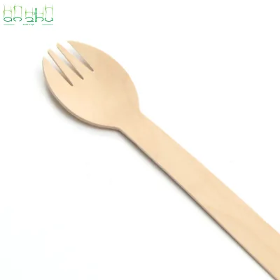 Wholesale Disposable Wooden Fork Spoon Set Natural Wood Cutlery for Food Service and Takeaway