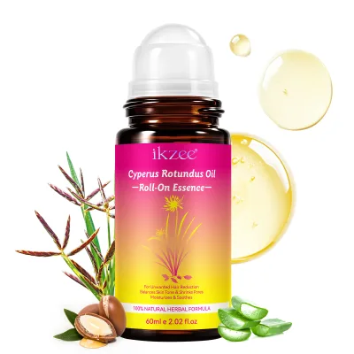 Ikzee Pure Natural Cold Pressed Essential Oil Cyperus Rotundus Oil Natural Hair Removal Smooth Skin Cyperus Rotundus Oil Roll