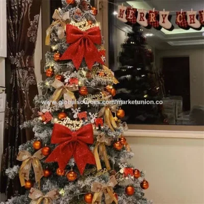 Butterfly knot shape Hot Sale Christmas Tree ornaments & toppers DIY christmas decorations new year bow Christmas bows