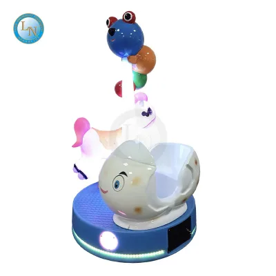 Super Mini Carousel Machine in the Shopping Mall - Small Coin-operated Arcade Game Toy for the Street.