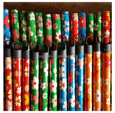 Best Seller Factory Supply Pvc Coated Wooden Broom Stick Handle Long Stick With Black Cap