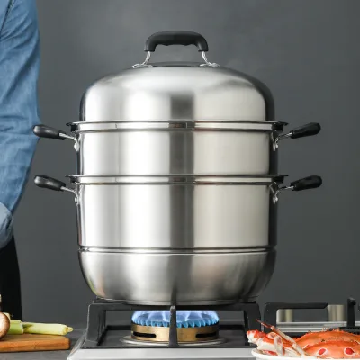 Hot Selling Cookware Cooking Pot Induction Cooker 304 Stainless Steel Steamer Pot With Bakelite Handle