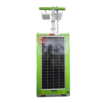 Solar Powered Cube Mobile Light Tower with 4*50W LED Lamps for Mines Lighting