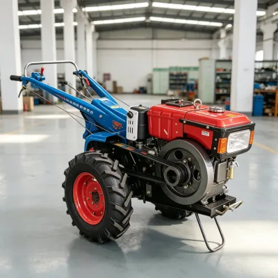 2WD Hand Operated Farm Tractor 640-680mm Wheel Track Dry Friction Clutch for Small Farm Cultivation Factory Direct