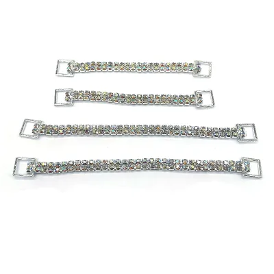 Wholesale 11cm & 16cm Clear Zircon Two Rows AB Crystal Bikini Connectors for Swimming Pool Bikinis Set Decoration