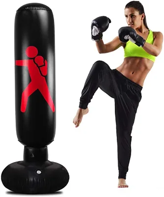 Adjustable PVC Inflatable Water Camouflage Body Punching Bag for Gym Fitness Training and Other Boxing Activities