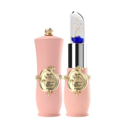 New Herbal Moisturizing Vegan Color Changing Lip Balm with Flower Jelly Formula