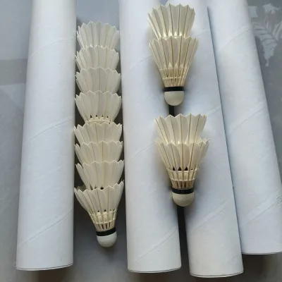 Professional-grade Durable Goose-Feather Shuttlecock Double Sandwich Cork Knife-Shaped Rounded All-Round 77/76 Speed