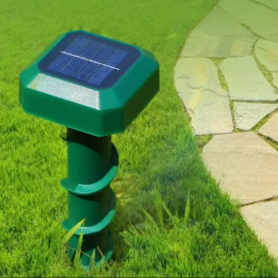 Solar Powered Ultrasonic Cat Dog Mouse Repeller Night Light Solid State Design Rechargeable for Outdoor Use Garden Made ABS