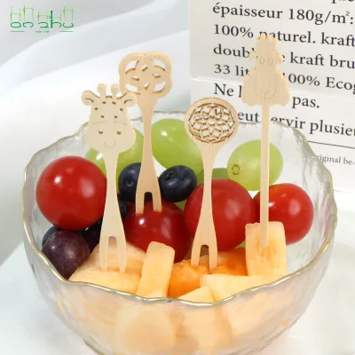 100pcs Cocktail Picks 12CM Food Grade Stick Fancy Bamboo Picks for Drink ,Fruit