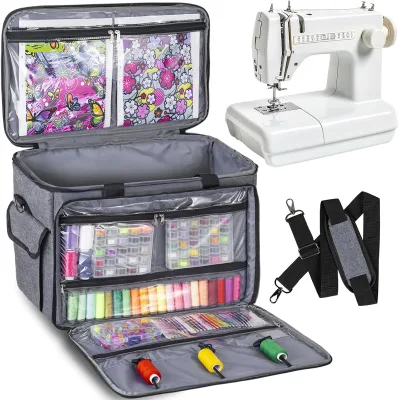 Portable Sewing Machine Storage Bag Large Space for Machine and Tools Customizable