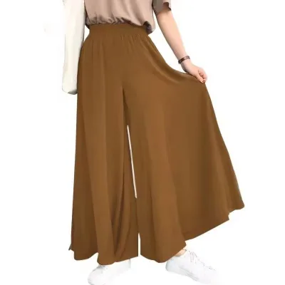 I-0293 Spring and Summer Women's Plus Size Wide Leg Pants Mid Rise Elastic Drape Straight Leg Trousers Pants