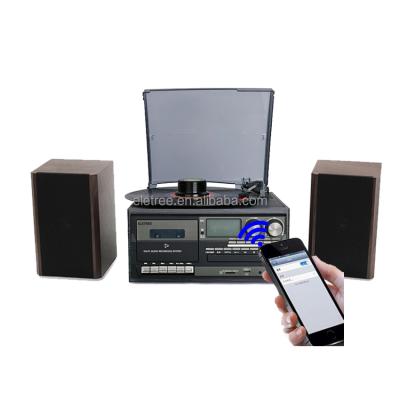 Ce Free Customs Clearance Vinyl Record Player With Cd Player Cassette Recording and Player Usb Sd Fm Radio