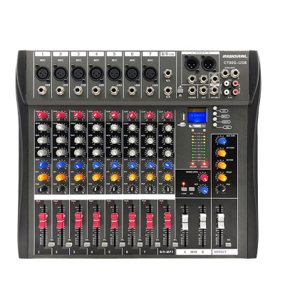 Professional RIWORAL CT80S Digital Audio Console Compact 99 Effects Music Mixer 20Hz-20kHz Frequency Response Sound Card