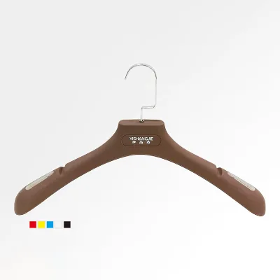 JASMINE Wholesale Luxury Custom logo Plastic Coat Store Hangers for Fast Fashion Clothing