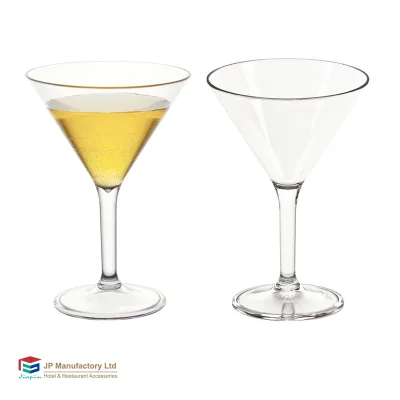 Hot selling transparent polycarbonate martini glass  300ml 10oz unbreakable plastic cocktail glass