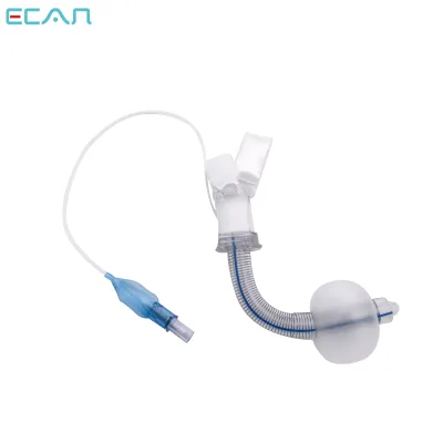 Reinforced Medical Consumables Tracheostomy Tube PVC Material EO Sterilized ECAN Brand
