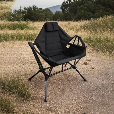 Outdoor Folding Aluminum Alloy Rocker ReclinerHammock Rocking Swinging Relax Camping Chair Rocker Recliner