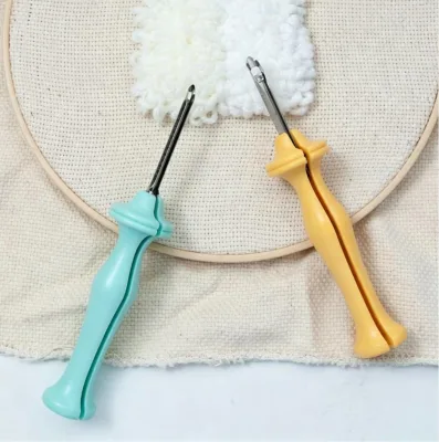 The Oxford Punch Needle for Rug Hooking Ergonomic Handle Design, Electropolished Steel Tip, Natural Wood Handle