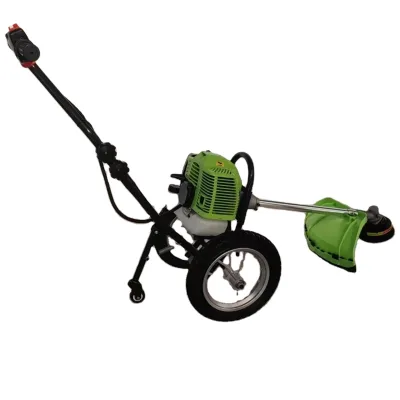 Power CTBC430 Professional 2 Stroke Hand Push Brush Cutter With 2 Wheels Power Brush Cutter