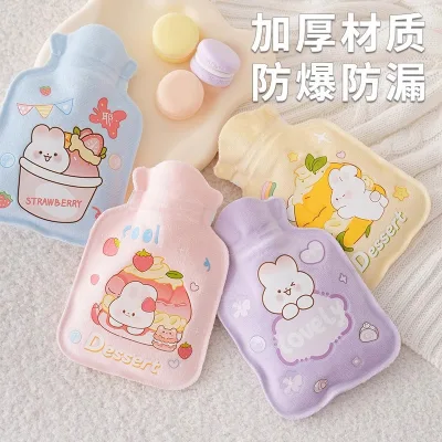 Hot Sale Portable Mini Hot Water Filling Hand Warmer Lovely Plush Cartoon Cover Baby Use Hot Water Bag