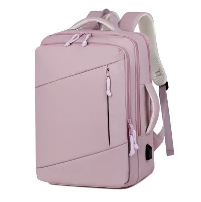 Cross-border Unisex Oxford Polyester Casual Travel Backpack USB Air Cushion Belt Large Capacity Water Resistant Multi-functional