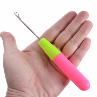 Professional Hair Extension Tools Micro Ring Loop Threader Plastic Needle for Stick I Tip Hair