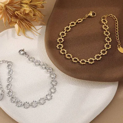 Stainless Steel Multiple Donuts Bracelets 18K Gold Plated Tarnish Free Bracelet for Women Gift Fashion Classic Jewelry Wholesale